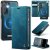 CaseMe Samsung Galaxy S23 Plus 2-in-1 Magnetic Wallet Case – Wireless Charging & RFID Blocking Blue