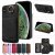 For iPhone XS Max Card Holder Ring Kickstand Case Black
