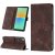 Skin-friendly Sony Xperia 10 V Wallet Stand Case with Wrist Strap Coffee