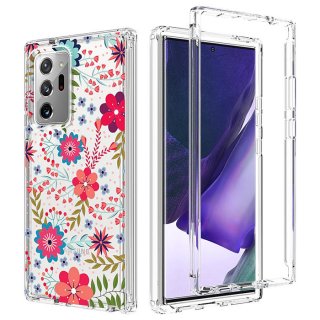 Samsung Galaxy Note 20 Ultra Clear Bumper TPU Floral Prints Case