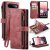 CaseMe Google Pixel 11 Pro XL Wallet Case with Zipper Pocket & Wireless Charging Red