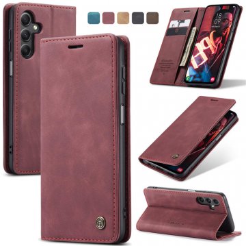 CaseMe Samsung Galaxy A24 4G Wallet Kickstand Magnetic Flip Case Red