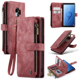 CaseMe Samsung Galaxy S9 Wallet kickstand Case Red