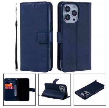 iPhone 13 Pro Max Wallet Kickstand Magnetic Case Dark Blue