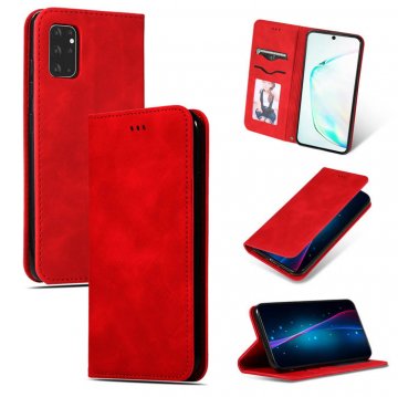 Samsung Galaxy S20 Plus Magnetic Flip Wallet Stand Case Red