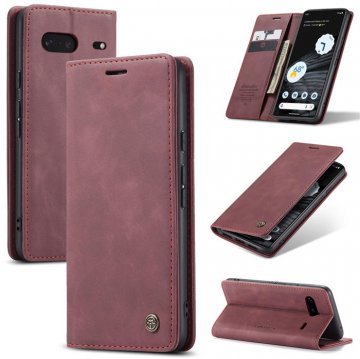 CaseMe Google Pixel 7 Wallet Kickstand Magnetic Case Red