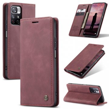 CaseMe Xiaomi Poco M4 Pro 5G Wallet Magnetic Case Red