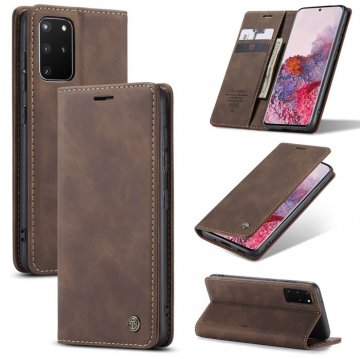 CaseMe Samsung Galaxy S20 Plus Wallet Kickstand Magnetic Case Coffee