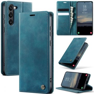 CaseMe Samsung Galaxy S23 Magnetic Wallet Case with RFID Blocking Blue