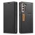 LC.IMEEKE Samsung Galaxy S21 Wallet Magnetic Stand Case with Card Slots Black