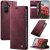 CaseMe Samsung Galaxy A17 Magnetic Wallet Case with RFID Blocking Red