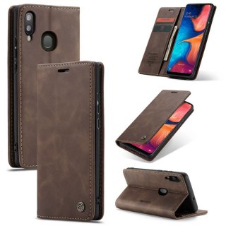 CaseMe Samsung Galaxy A30 Wallet Kickstand Flip Case Coffee