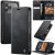 CaseMe iPhone 17 Pro Magnetic Wallet Case with RFID Blocking Black