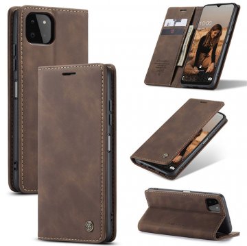 CaseMe Samsung Galaxy A22 5G Wallet Magnetic Case Coffee