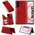 Samsung Galaxy Note 10 Bee and Cat Card Slots Stand Cover Red