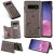 Samsung Galaxy S10 Plus Bee and Cat Magnetic Card Slots Stand Cover Gray