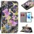 iPhone 12 Pro Pink Butterfly Painted Wallet Magnetic Kickstand Case