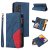Samsung Galaxy A72 Zipper Wallet Magnetic Stand Case Blue