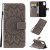 Samsung Galaxy A71 Embossed Sunflower Wallet Stand Case Gray