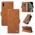 YIKATU iPhone X/XS Skin-touch Wallet Kickstand Case Brown