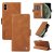 YIKATU iPhone XS Max Skin-touch Wallet Kickstand Case Brown