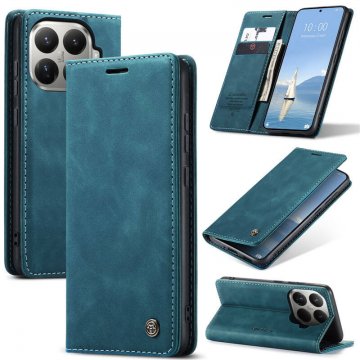CaseMe Xiaomi 15T Pro Wallet Magnetic Suede Leather Case Blue