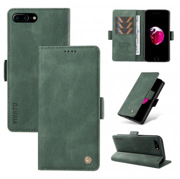 YIKATU iPhone 7 Plus/8 Plus Skin-touch Wallet Kickstand Case Green