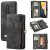 CaseMe OnePlus 7 Wallet Magnetic Detachable 2 in 1 Case Black