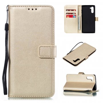 Samsung Galaxy Note 10 Wallet Kickstand Magnetic Case Gold