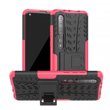 Xiaomi Mi 10/Mi 10 Pro Hybrid Rugged PC + TPU Kickstand Case Rose