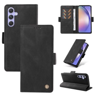 YIKATU Samsung Galaxy A54 5G Skin-touch Wallet Kickstand Case Black