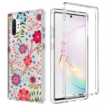 Samsung Galaxy Note 10 Clear Bumper TPU Floral Prints Case