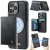 CaseMe iPhone 13 Pro Max 2-in-1 Detachable Magnetic Wallet Case with RFID Blocking, Card Holder & MagSafe Compatible - Black
