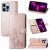 Four Leaf Clover Wallet Magnetic Case Rose Gold For iPhone