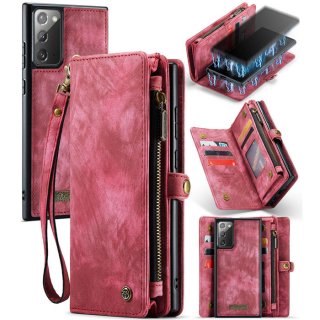 CaseMe Samsung Galaxy Note 20 Wallet Case with Wrist Strap Red