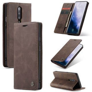 CaseMe OnePlus 7 Pro Wallet Kickstand Magnetic Case Coffee