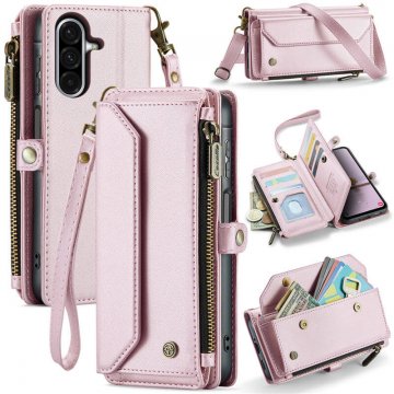 CaseMe Samsung Galaxy A17 Wallet RFID Blocking Crossbody Phone Case Pink