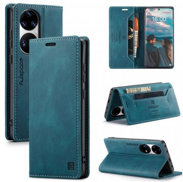 Autspace Huawei P50 Pro Wallet Kickstand Case Blue