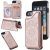 iPhone 7/8/SE 2020 Embossed Wallet Magnetic Stand Case Rose Gold
