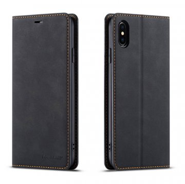 Forwenw iPhone XS Max Wallet Kickstand Magnetic Case Black