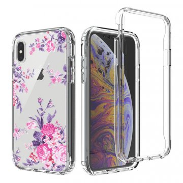 iPhone X/XS Clear Bumper TPU Rose Flowers Case