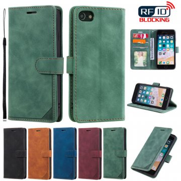 iPhone 7/8/SE 2020 Wallet RFID Blocking Kickstand Case Green