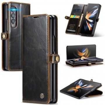 CaseMe Samsung Galaxy Z Fold4 Wallet Kickstand Case Coffee