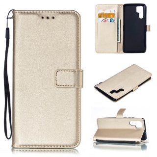 Huawei P30 Pro Wallet Kickstand Magnetic Leather Case Gold