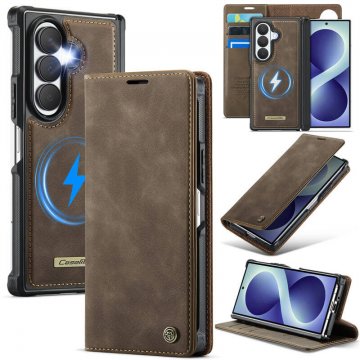 CaseMe Samsung Galaxy Z Fold8 Ultra 2-in-1 Magnetic Wallet Case – Wireless Charging & RFID Blocking Coffee