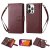 iPhone 13 Pro Max Wallet 9 Card Slots Magnetic Case Brown