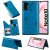 Samsung Galaxy Note 10 Bee and Cat Card Slots Stand Cover Blue
