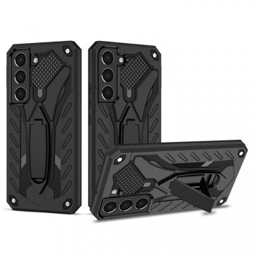 Samsung Galaxy S22 Plus Hybrid Rugged Kickstand Case Black