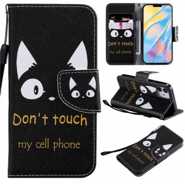 iPhone 12 Mini Embossed Cat Ears Wallet Magnetic Stand Case