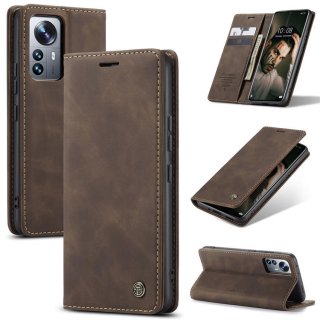 CaseMe Xiaomi 12 Pro Wallet Magnetic Case Coffee